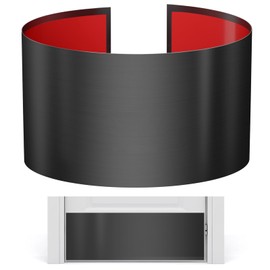 Sanbege Stainless Steel Door Kick Plate, 10" x 30" Door Push Plate, Self Adhesive Kickplate for 32" Doors Interior or Exterior (Brushed Black)