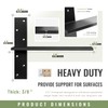Floating Shelf Brackets Heavy Duty 3/8" Thick 4 Pack 18"