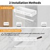 White Paper Towel Holder Wall Mount with Shelf - Adhesive