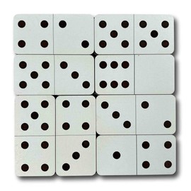 Domino Fortnight Pocket Version wooden brain teaser puzzle - Can you solve the math challenge?