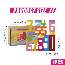 Montessori Building Blocks and Wooden Number Blocks 1-10 Counting Set - Fun Educational Stacking Toys for Kids Ages 2-6, Learning Math Games for Boys and Girls