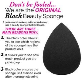 Aesthetica Cosmetics Beauty Sponge Blender - Latex Free and Vegan Makeup Sponge - For Powder, Cream or Liquid Application - One Piece