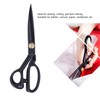 Sewing Scissors 10in Black High Manganese Steel Iron Ergonomic Curved