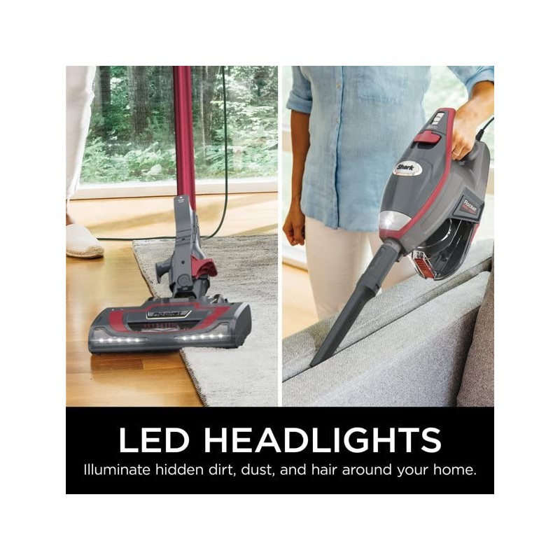 SHARK HV370 Rocket Pro Corded Stick Vacuum, Comet Red (Renewed)