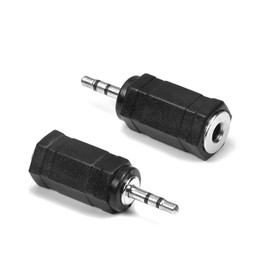 Fielect 2.5mm Male to 3.5mm Female Stereo Audio Jack Adapter Connector Converter for Earphone, Microphone 2Pcs
