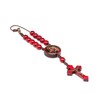 Intercession Car Rearview Mirror Rosary (Sacred Heart - Red)