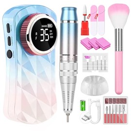 CozyZen Portable Nail Drill, 35,000 RPM Rechargeable Electric Nail File, Cordless E-File Machine with Extended Battery Life, Lightweight Design for Manicure & Pedicure, Professional & Home Use