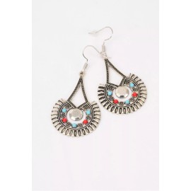 Unbranded Aztec-style Earrings with Royal Design - Size: 1.75" long X 1.25" wide