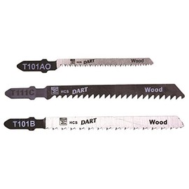DART DJB22 T301DL Wood Cutting Jigsaw Blade, Silver, Set of 5 Piece