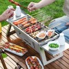 Portable Charcoal Grill, Foldable BBQ Grill Barbecue Grill Stainless Steel