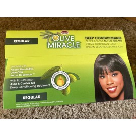Olive Miracle Deep Conditioning Anti-Breakage No-LYE RELAXER w Aloe & Castor Oil