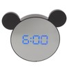 Mirror Alarm Clock 2 Level Brightness Adjustment Ear Design LED
