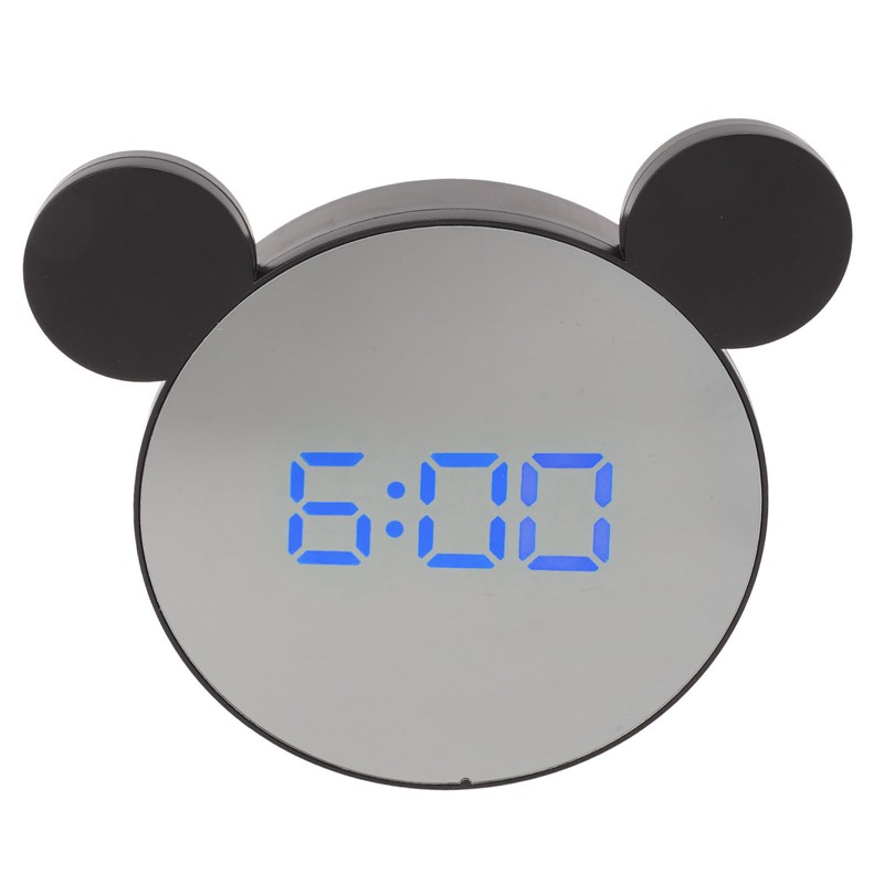 Mirror Alarm Clock 2 Level Brightness Adjustment Ear Design LED