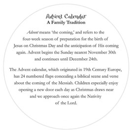 Religious Advent Calendar 2024, Peace on Earth Manger Scene Countdown to Christmas Activity, 24 Daily Bible Verse Flip Tabs, 13.75 Inches