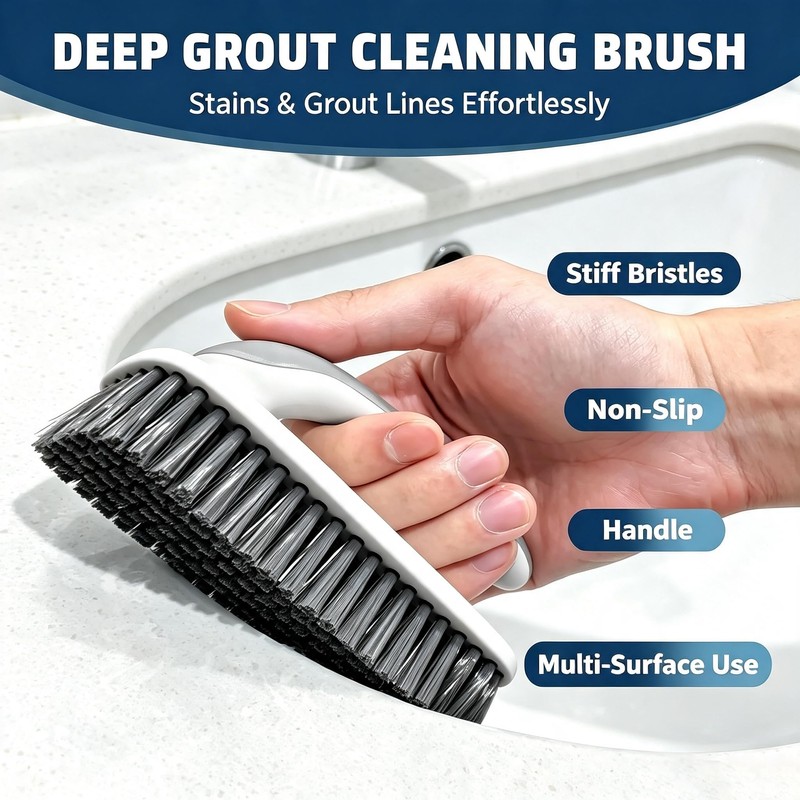 6Pcs Cleaning Brush Set, Scrub Brush, Sponge Scrubber, 2 Crevice