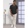 QOSOQ Men's V Neck T Shirts Short Sleeve Summer Casual