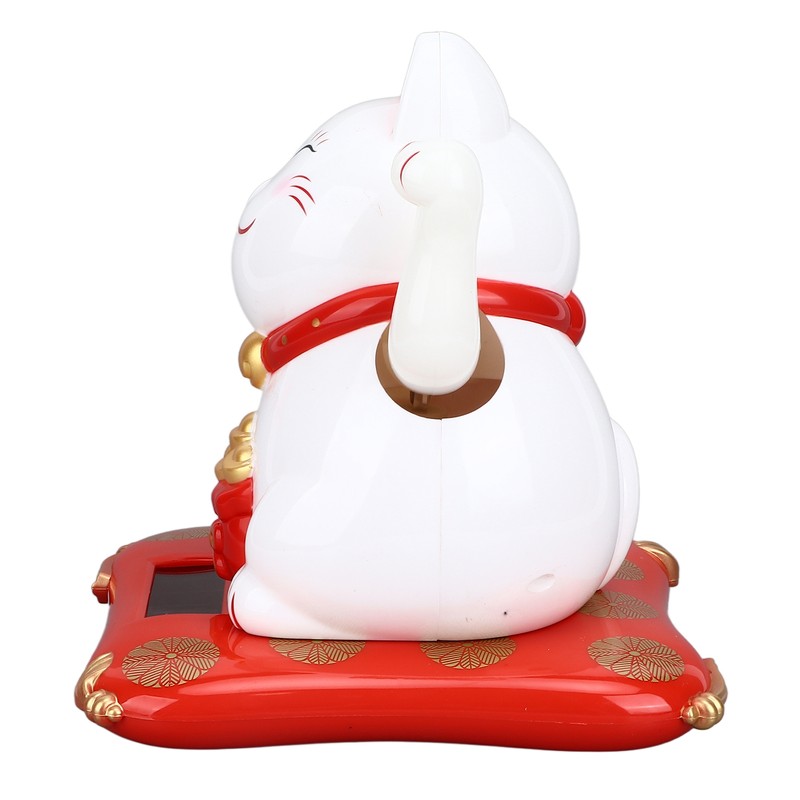 Lucky Cat Solar Powered Cute Decorative Wealth Welcoming Waving Fortune