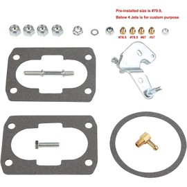 Mercruiser 3.0 Carburetor, LIRIUDA Marine Carburetor For Mercruiser 2 Barrel Mercarb Carb 3.0L 2.5L 4CYL Engine w/Electric Choke Jet Gasket & Short & Long Linkage, OEM # 3310-8M0045397, 3310-864940A01