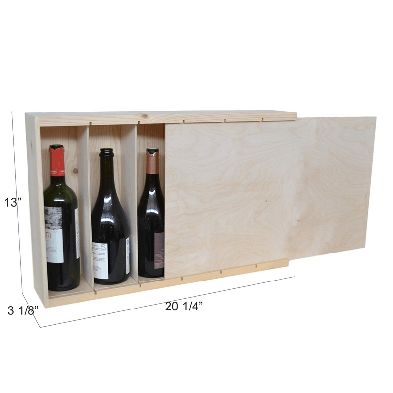 Slide Top Six Bottle Wine Box