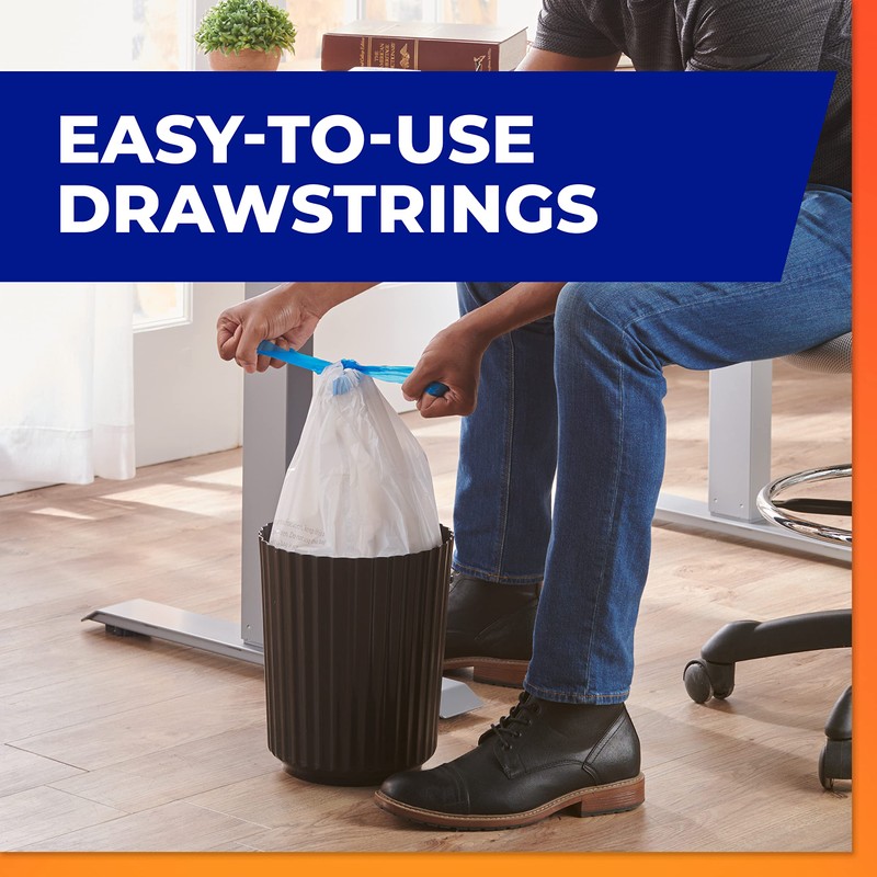 Hefty Small Trash Bags, Ocean Water Scent, 4 Gallon, 52