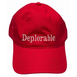 Deplorable Hat 2311 - Embroidered Adjustable Political Statement Cap, Red