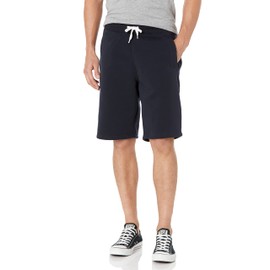 Southpole Pantalones Cortos básicos de Forro Polar para Hombre, Azul Marino, Medium