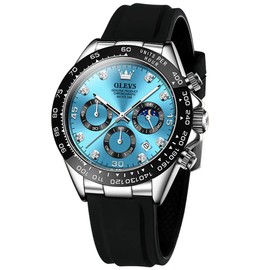 OLEVS Men's Watches Stylish Luxury Fashion Casual Analog Quartz Watch Chronograpy Diamond Calendar Male Wrist Watch Waterproof Luminous Watches