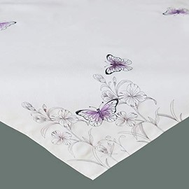 Raebel OHG Tablecloth 85 x 85 cm Butterfly Easter Table Decoration Spring White Easter Decoration
