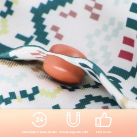 2 Pairs Premium Strong Hijab Magnets Pins, Hijab Magnetic Buttons, Magnet Hijab Pins for Woman Muslim Hijab pin Clothes, Shawal Clips Undercap Collar Stay Scarf Nude Pink/Coral Pink