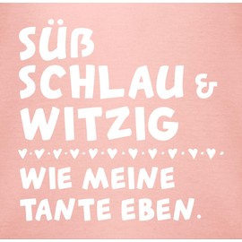 Shirtracer - Baby Bodysuit Boy Girl - Sayings - Cute Smart and Funny - Like My Aunt Eben, 1 baby pink