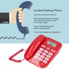 Corded Desktop Phone Wired Fixed Telephone with Big Ringtone Luminous