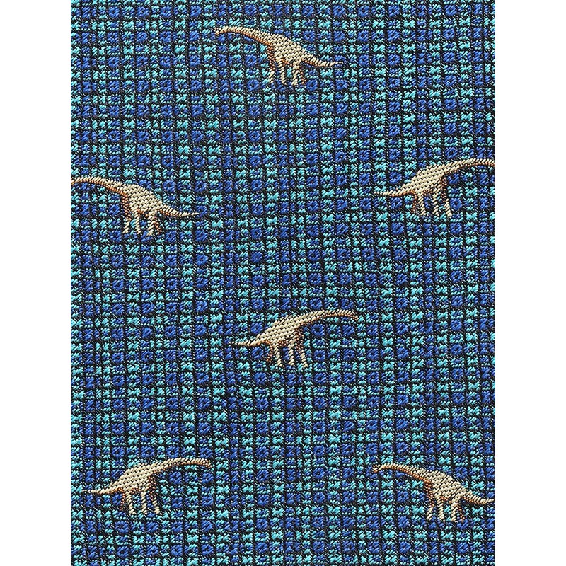 [COLORATA] Carolata Dinosaur Ancient Biological Pattern Necktie (100% Silk /