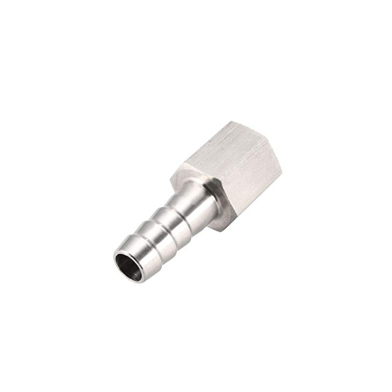sourcing map Stainless Steel Barb Hose Fitting Connector Adapter 10mm