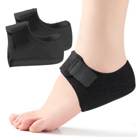 Heel Cups for Heel Pain, Heel Protectors, Heel Cushion Support for Women and Men (Small, Black)