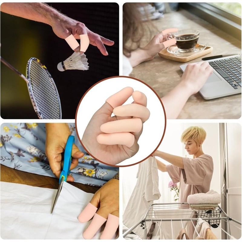 10 PCS Gel Finger Cots, Finger Protector Support, New Material