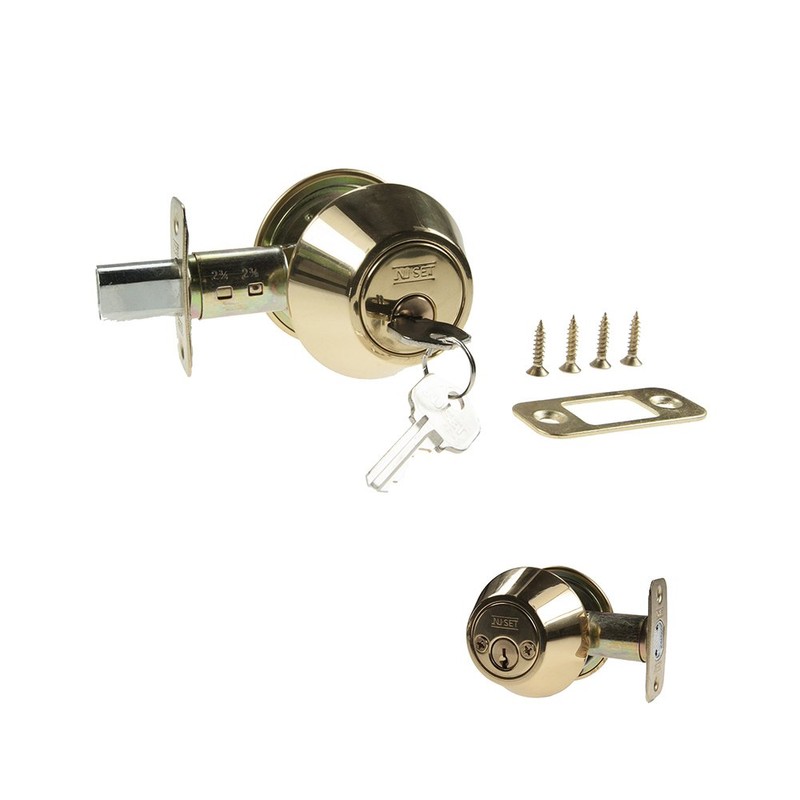 NU-Set Lock | Double Cylinder Deadbolt Keyed Alike Lock &