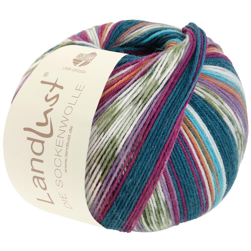 Landlust Die Sockenwolle 710 Sock Yarn, Stripes/Jacquard