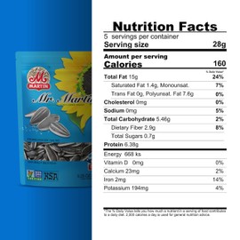 MR. MARTIN Freshly Roasted Salted Sunflower Seeds To Eat – Non-GMO, Crunchy, Kosher, Delicious, Vegan, Keto Friendly Snack – 5.25 Oz, 3 Pack
