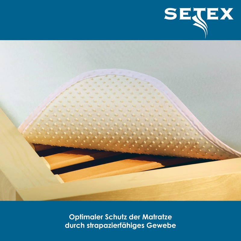 SETEX N450 Mattress Underlay with Grip Pads, Classic Design, White,
