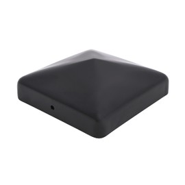 SQUARE BLACK PYRAMID FENCE/GATE POST CAP TOP 100mm x 100mm 4 Inch
