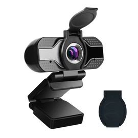 ZILINK FHD 1080P Webcam, Dual Stereo Microphone USB Webcam, Plug and Play, Privacy Cover, Widescreen and Light Correction PC Camera for Video Calls, Conference, Skype, YouTube, etc
