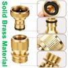 SOMDARHK Garden Hose Quick Connect 3/4" GHT Leak-Proof Solid Brass