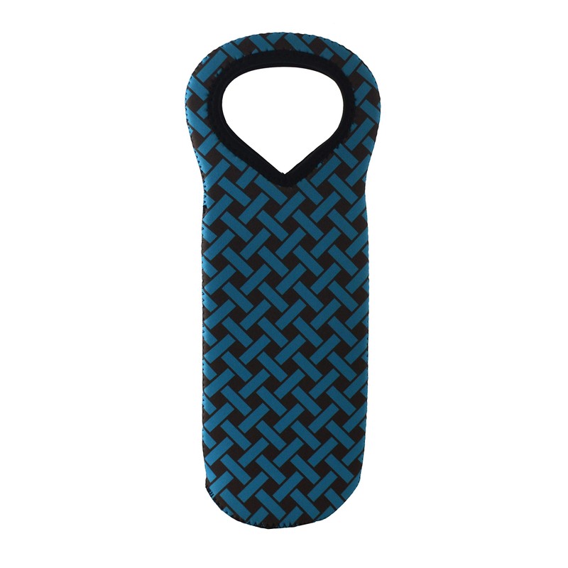 Wine Bodies Insulated Neoprene Bottle Tote Bag Featuring Braided Design