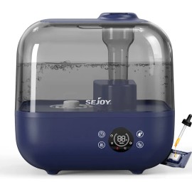 Sejoy JSQ-F50A1 5L Humidificadores Niebla Cálida Y Fría Para Dormitorio Y Habitación De Plantas Con Sensor De Humedad Integrado Aceite Esencial 127V Azul