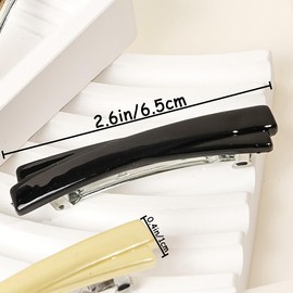 8 PCS Tortoise Shell Hair Clips Curved Glossy Thin Hair Flat Clip French Hair Barrette Matte Hair Clips Styling Acetate Small Hair Accessories for Women Girls