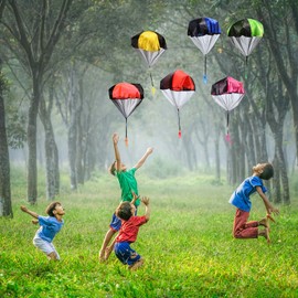 LUUFAN 6PCS Parachute Toy, Outdoor Flying Parachute Toys Tangle-Free Throwing Toy Game for Children Kids Birthday Party Gift (6 Colors)