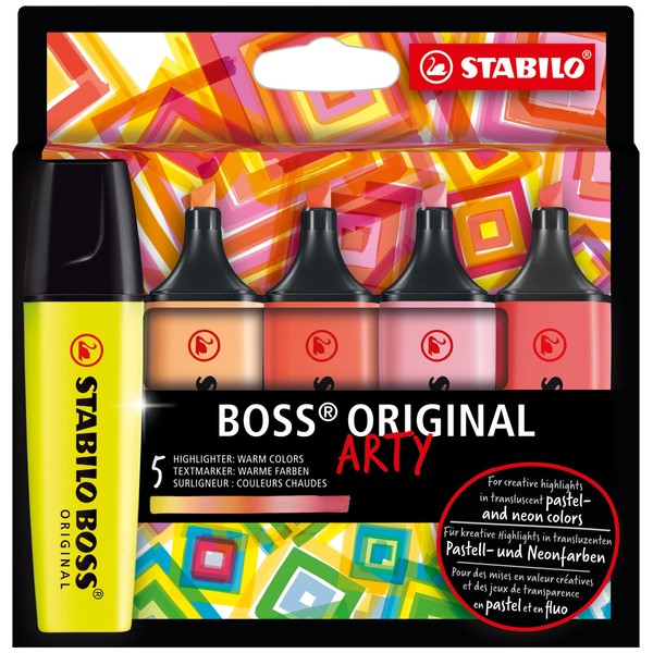 Highlighter - STABILO BOSS Original Arty - Wallet of 5