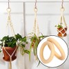 50 PCS Unfinished Wooden Rings for Crafts - Hanging Basket