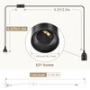 DiCUNO E27 Lamp Holder with Switch, E27 Lamp Base with