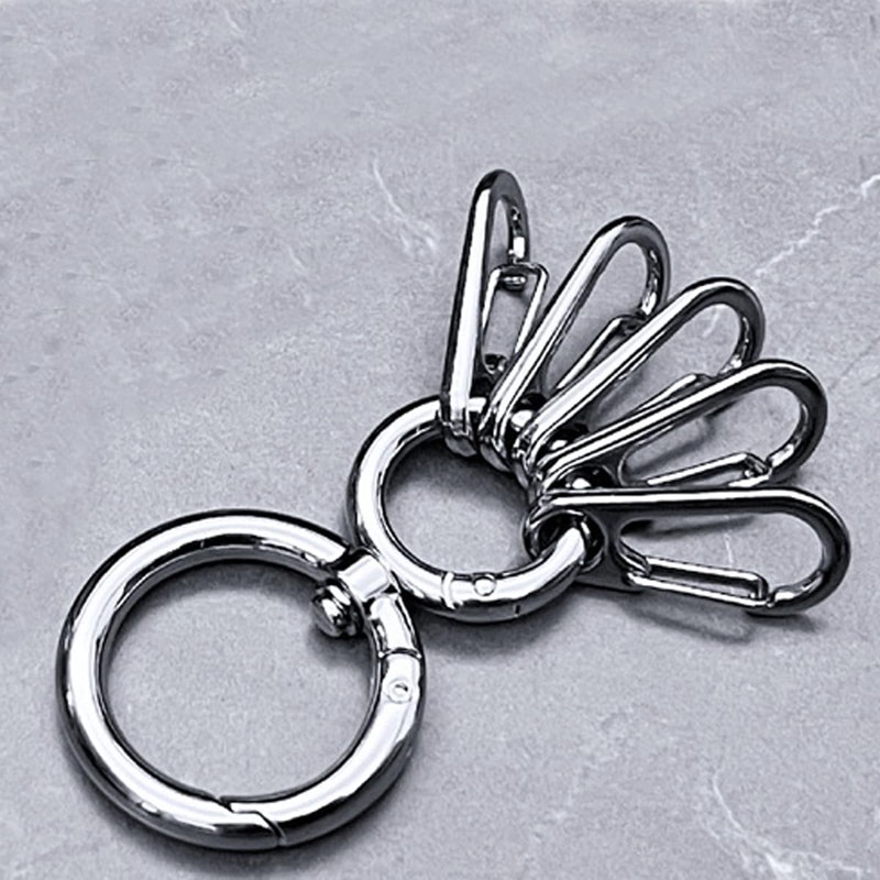 Round Carabiner Key Ring 360 Degree Rotation Nascan Accessory Metal